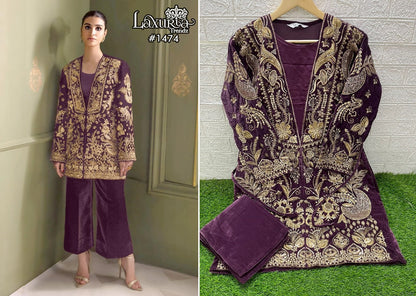 1474 Laxuria Trendz Velvet Co Ord Set Exporter Ahmedabad