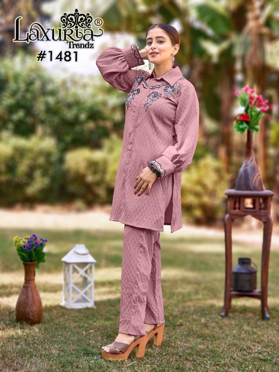 1481 Laxuria Trendz Bubble Rider Co Ord Set Exporter Ahmedabad