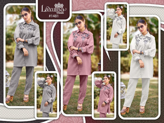 1481 Laxuria Trendz Bubble Rider Co Ord Set Exporter Ahmedabad