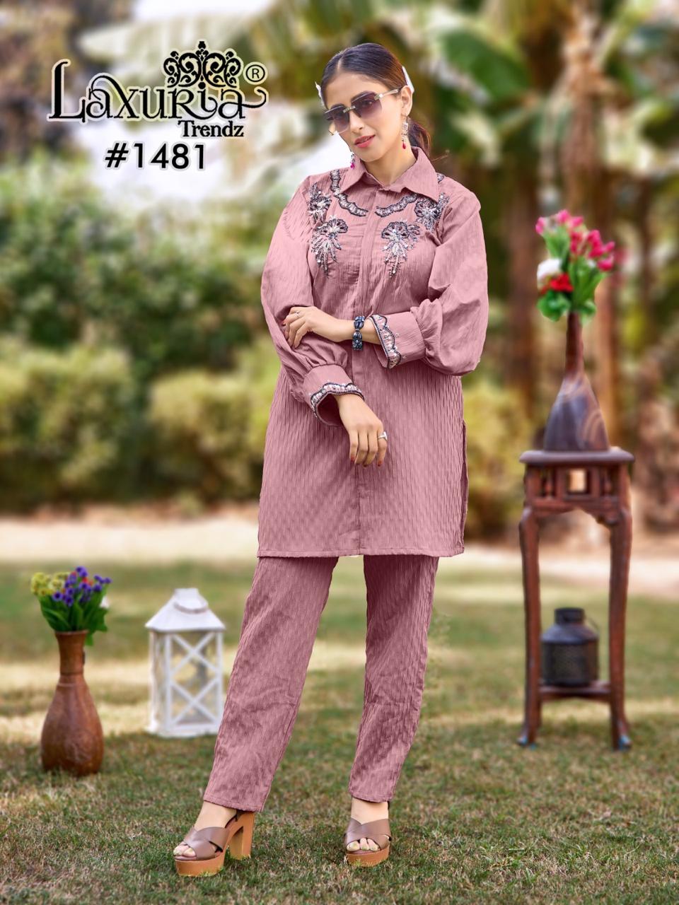 1481 Laxuria Trendz Bubble Rider Co Ord Set Exporter Ahmedabad