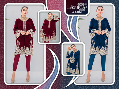 1484 Laxuria Trendz Velvet Co Ord Set Exporter Ahmedabad