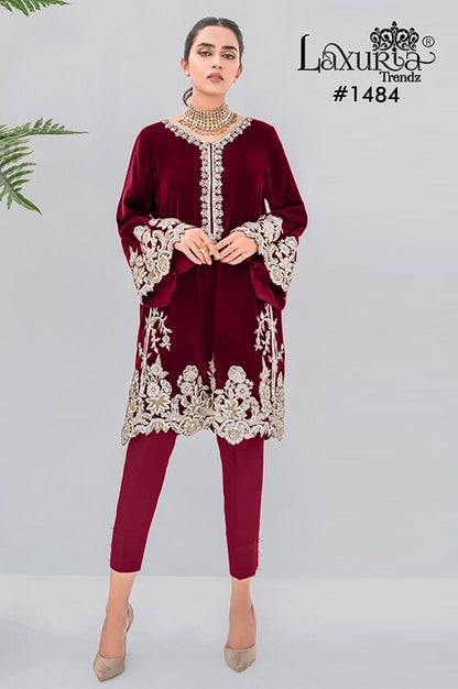1484 Laxuria Trendz Velvet Co Ord Set Exporter Ahmedabad