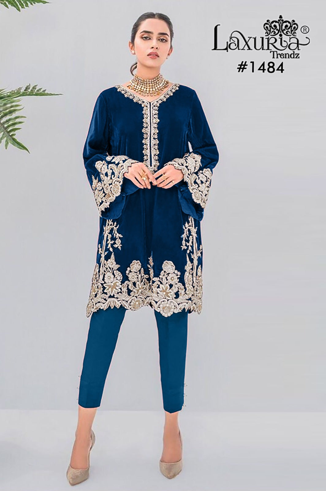 1484 Laxuria Trendz Velvet Co Ord Set Exporter Ahmedabad