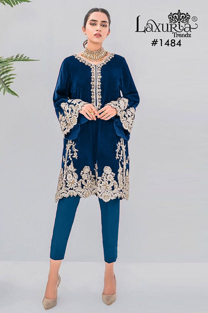 1484 Laxuria Trendz Velvet Co Ord Set Exporter Ahmedabad