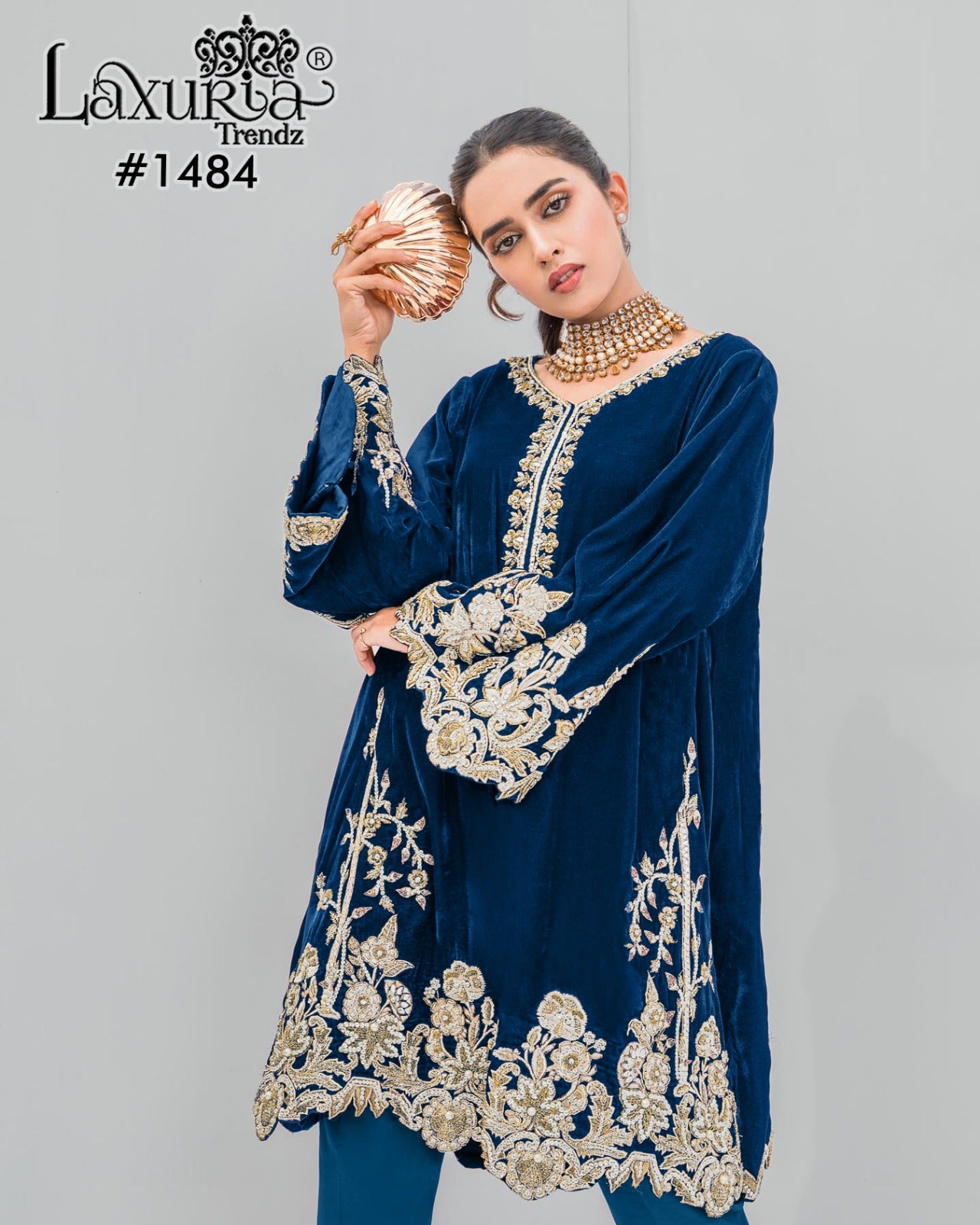 1484 Laxuria Trendz Velvet Co Ord Set Exporter Ahmedabad