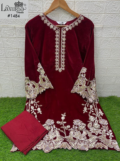 1484 Laxuria Trendz Velvet Co Ord Set Exporter Ahmedabad