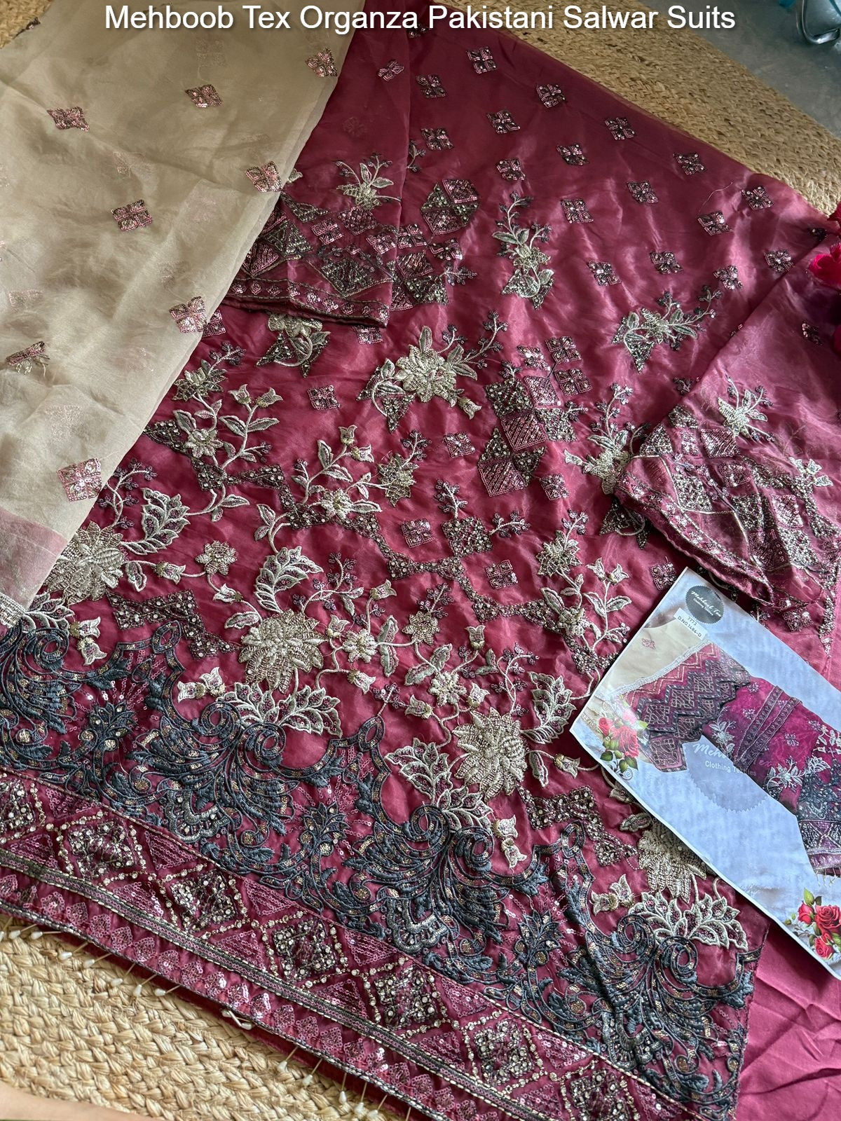 1486 Abcd Mehboob Tex Organza Pakistani Salwar Suits Manufacturer Gujarat