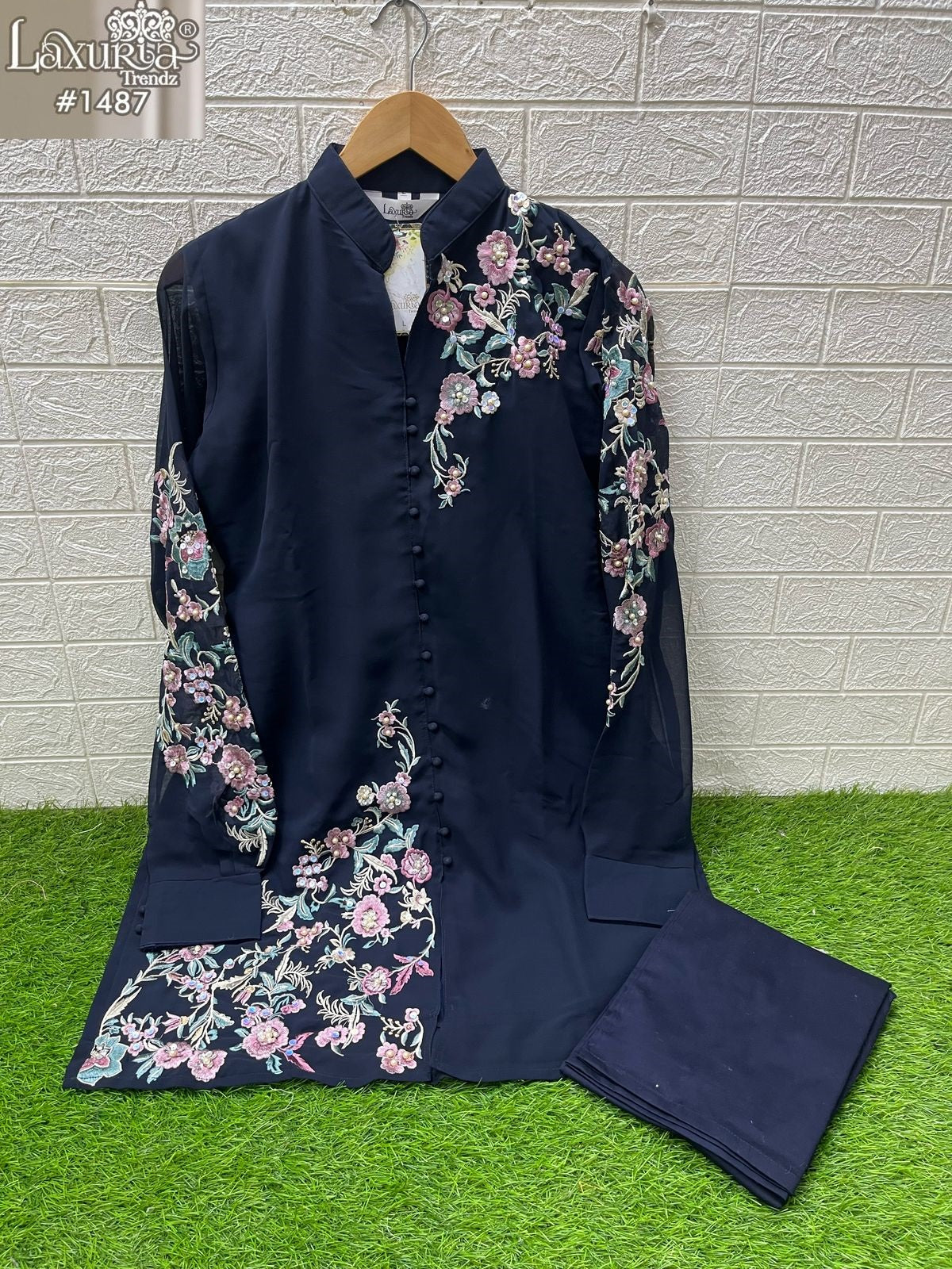 1487 Laxuria Trendz Fox Georgette Co Ord Set Supplier Gujarat