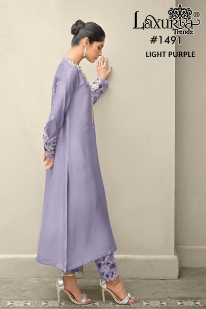 1491 Laxuria Trendz Satin Pakistani Readymade Suits Supplier India