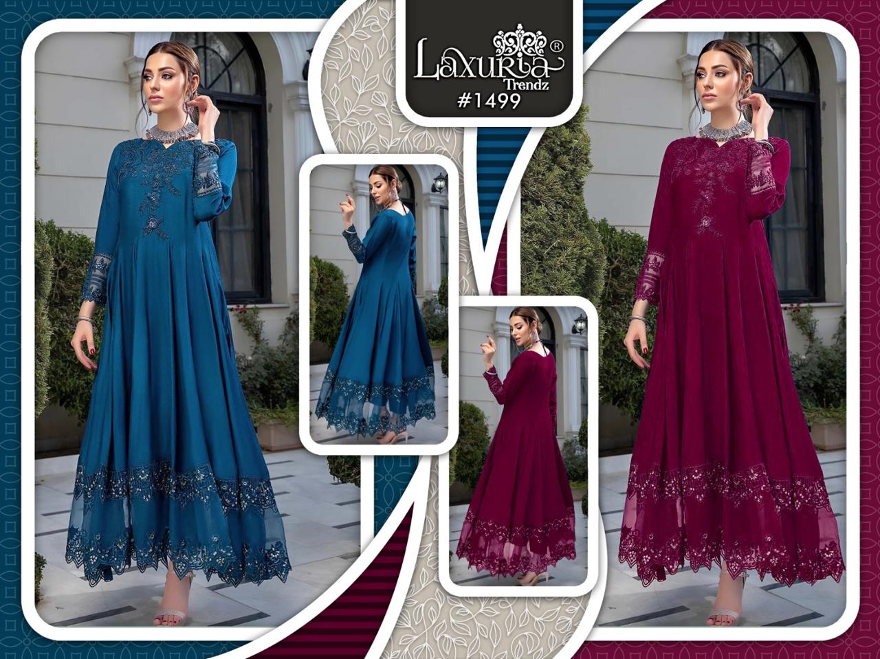 1499 Laxuria Trendz Rangoli Pakistani Readymade Suits Wholesaler Gujarat