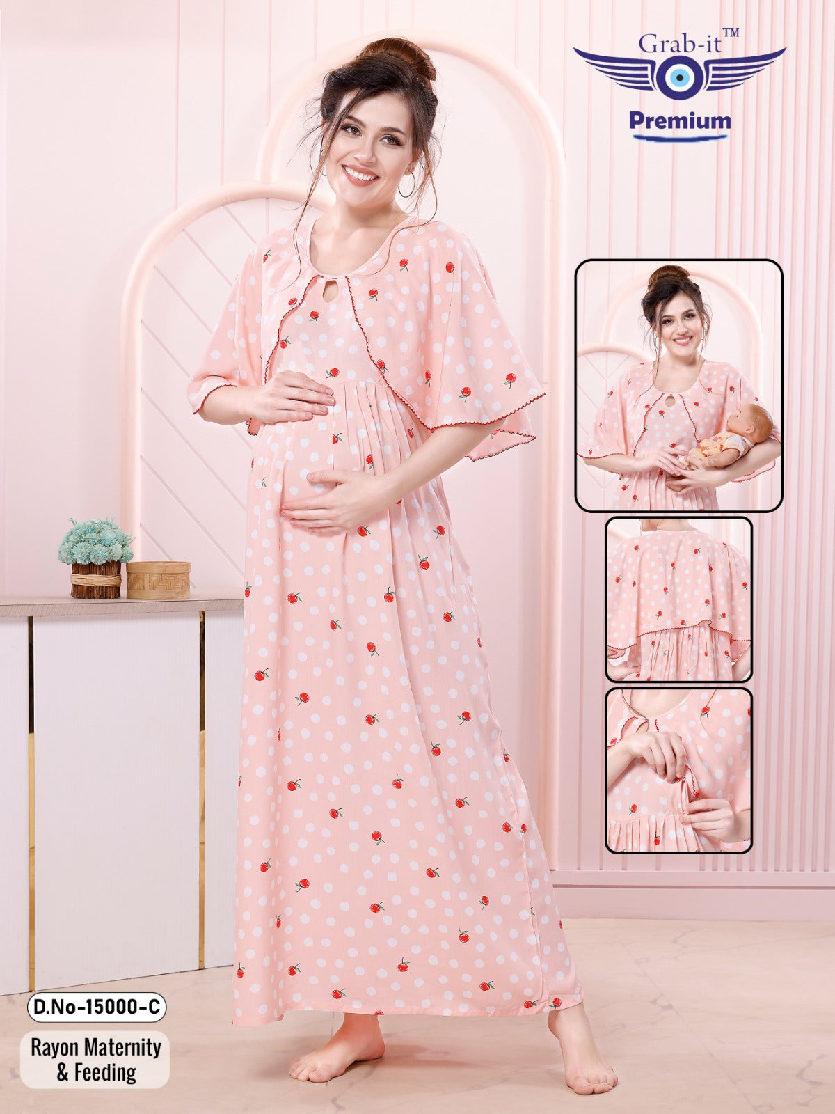 15000 Grab It Imported Feeding Night Gown Wholesale Price Kavya Style Plus