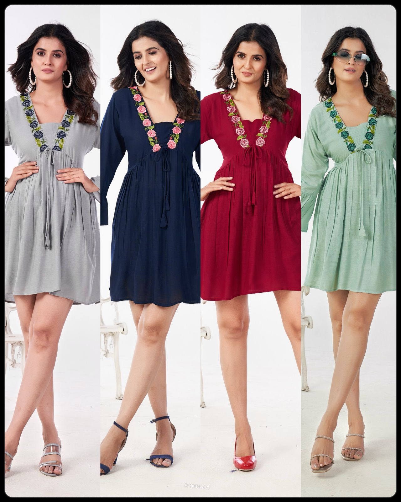 1501-1504 Bluehills Heavy Rayon Fancy Tops Wholesaler