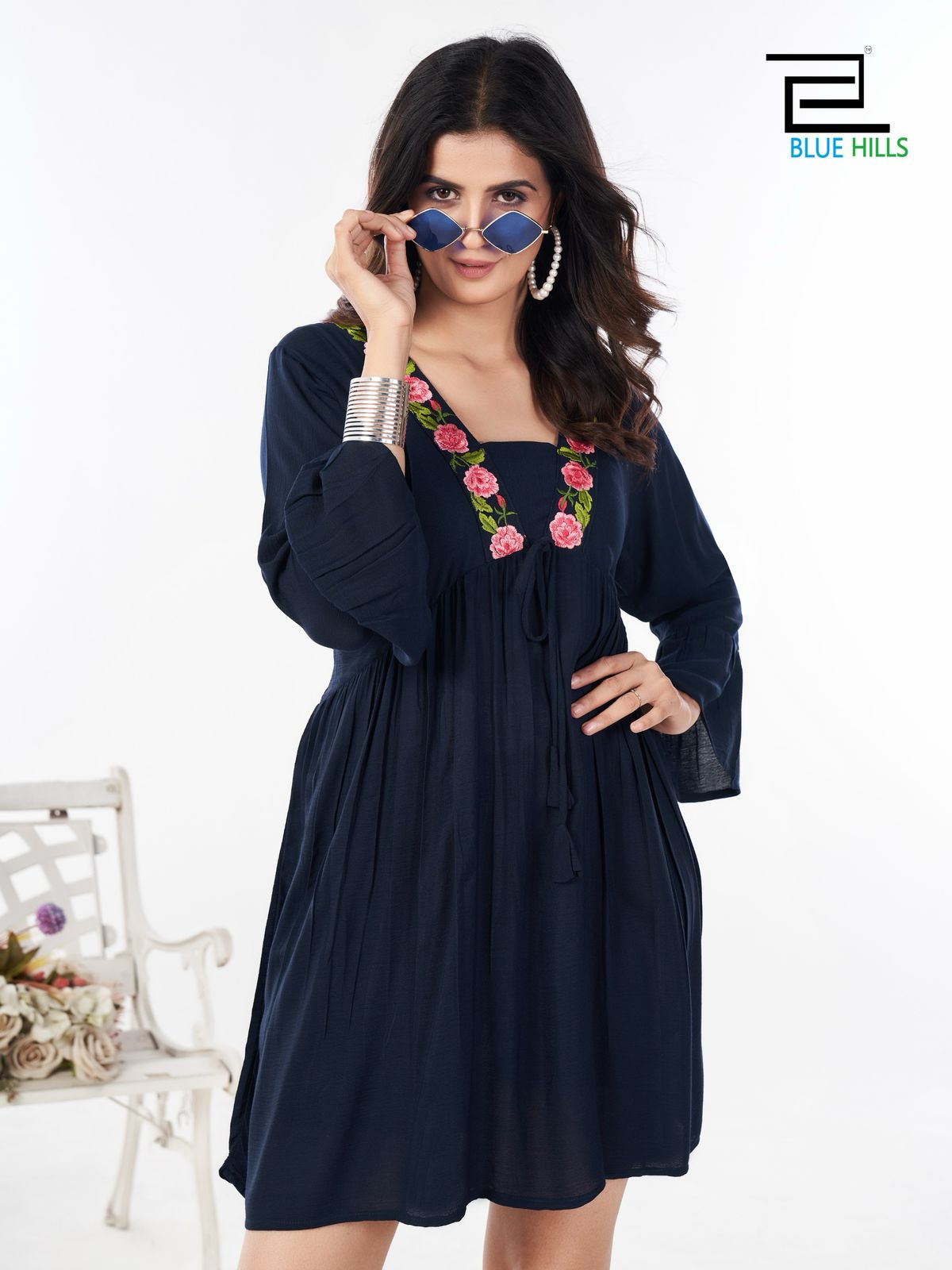1501-1504 Bluehills Heavy Rayon Fancy Tops Wholesaler