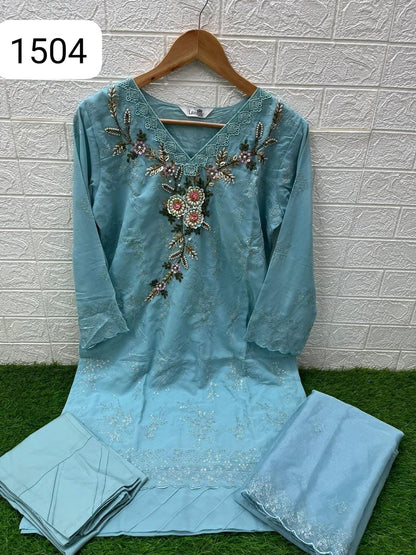 1504 Laxuria Trendz Fox Georgette Pakistani Readymade Suits Exporter