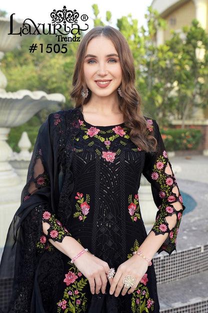 1505 Laxuria Trendz Georgette Pakistani Readymade Suits Wholesaler Gujarat