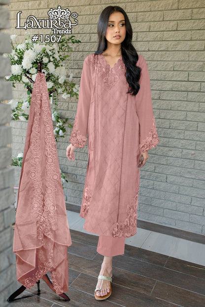 1507 Laxuria Trendz Slub Pakistani Readymade Suits Wholesaler