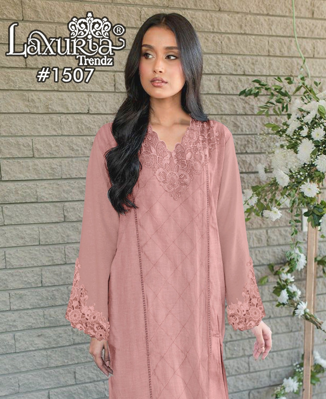 1507 Laxuria Trendz Slub Pakistani Readymade Suits Wholesaler