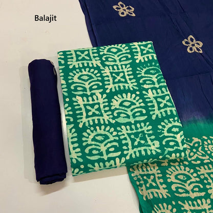 150 Gram Cotton Balajit Batik Salwar Suits Supplier India