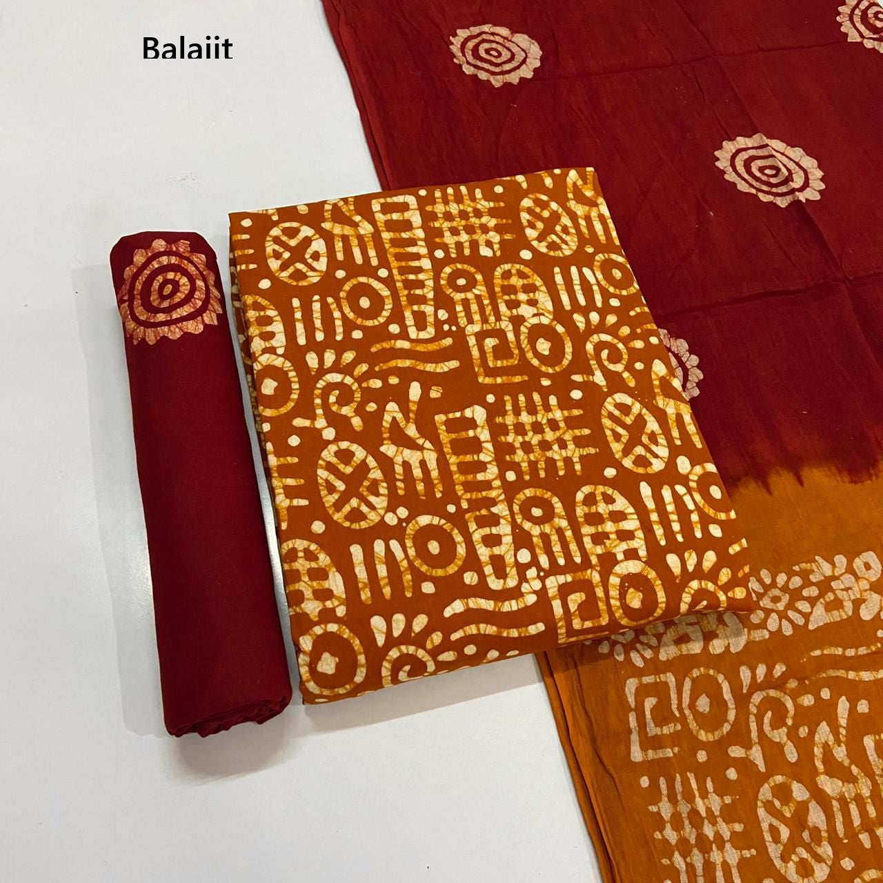 150 Gram Cotton Balajit Batik Salwar Suits Supplier India
