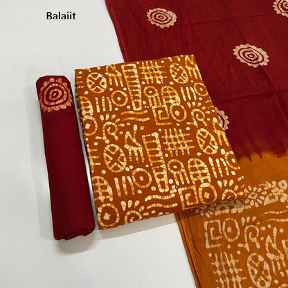 150 Gram Cotton Balajit Batik Salwar Suits Supplier India