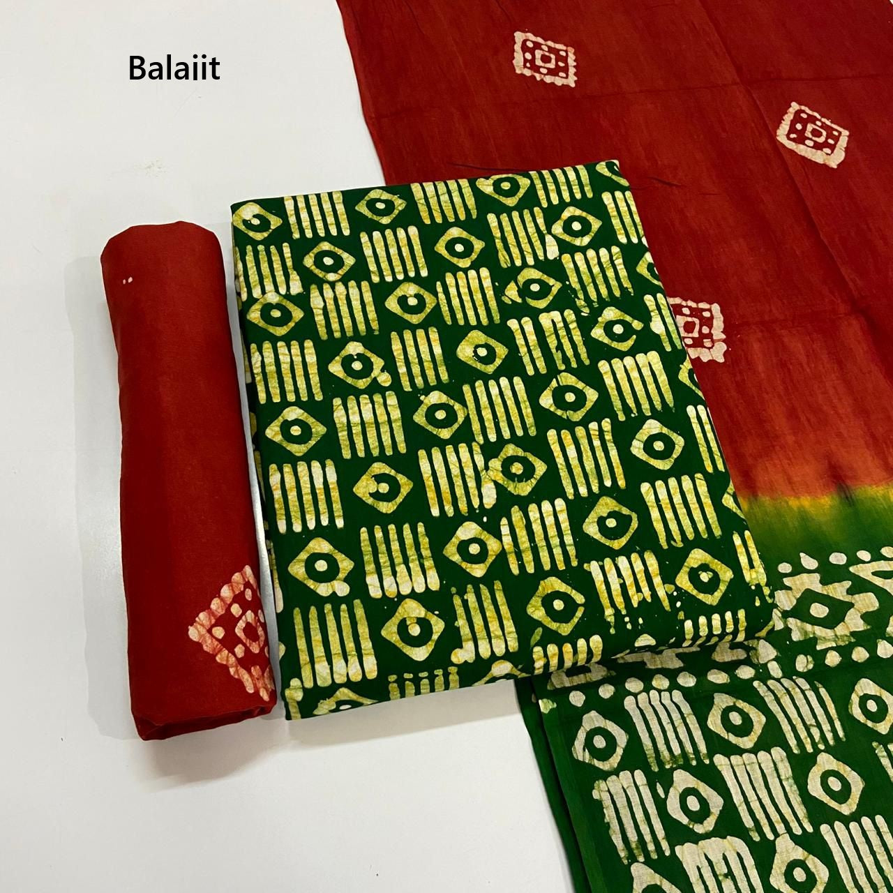 150 Gram Cotton Balajit Batik Salwar Suits Supplier India