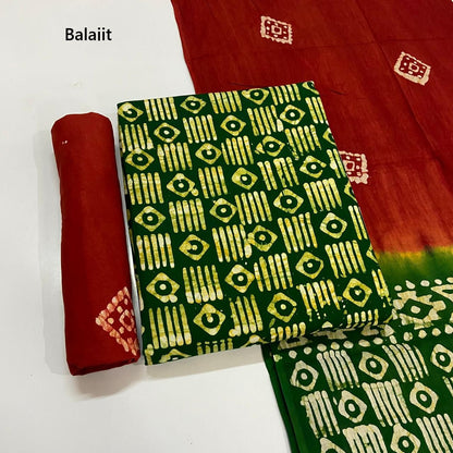 150 Gram Cotton Balajit Batik Salwar Suits Supplier India