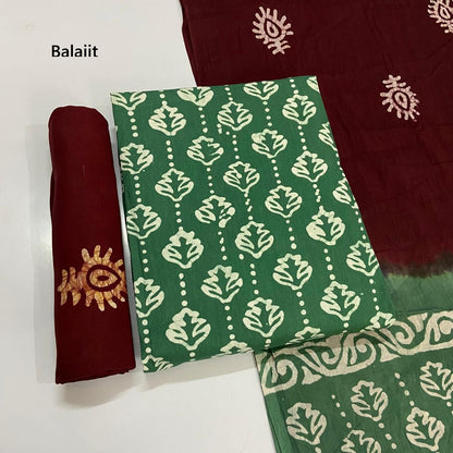 150 Gram Cotton Balajit Batik Salwar Suits Supplier India