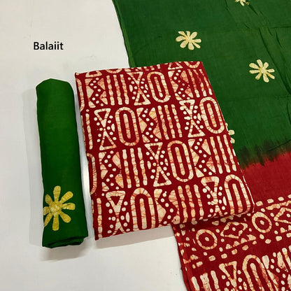 150 Gram Cotton Balajit Batik Salwar Suits Supplier India