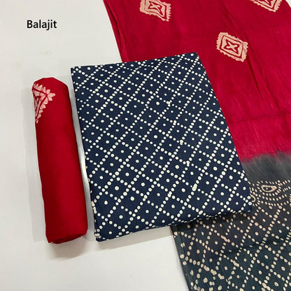 150 Gram Cotton Balajit Batik Salwar Suits Supplier India
