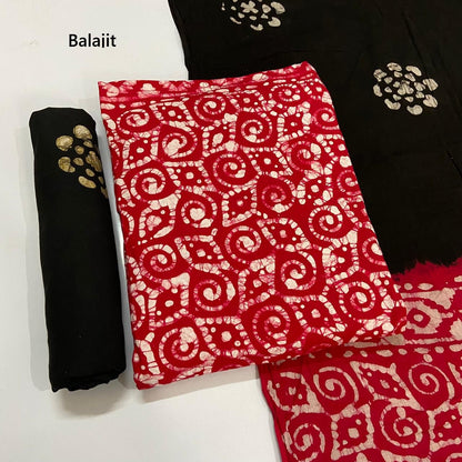 150 Gram Cotton Balajit Batik Salwar Suits Supplier India