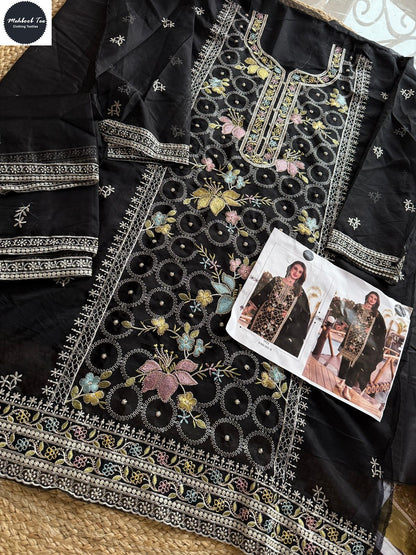 1511Abcd Mehboob Tex Organza Pakistani Salwar Suits Wholesale Rate