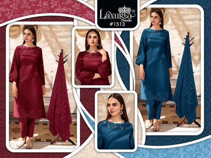 1513 Laxuria Trendz Silk Pakistani Readymade Suits Exporter Gujarat