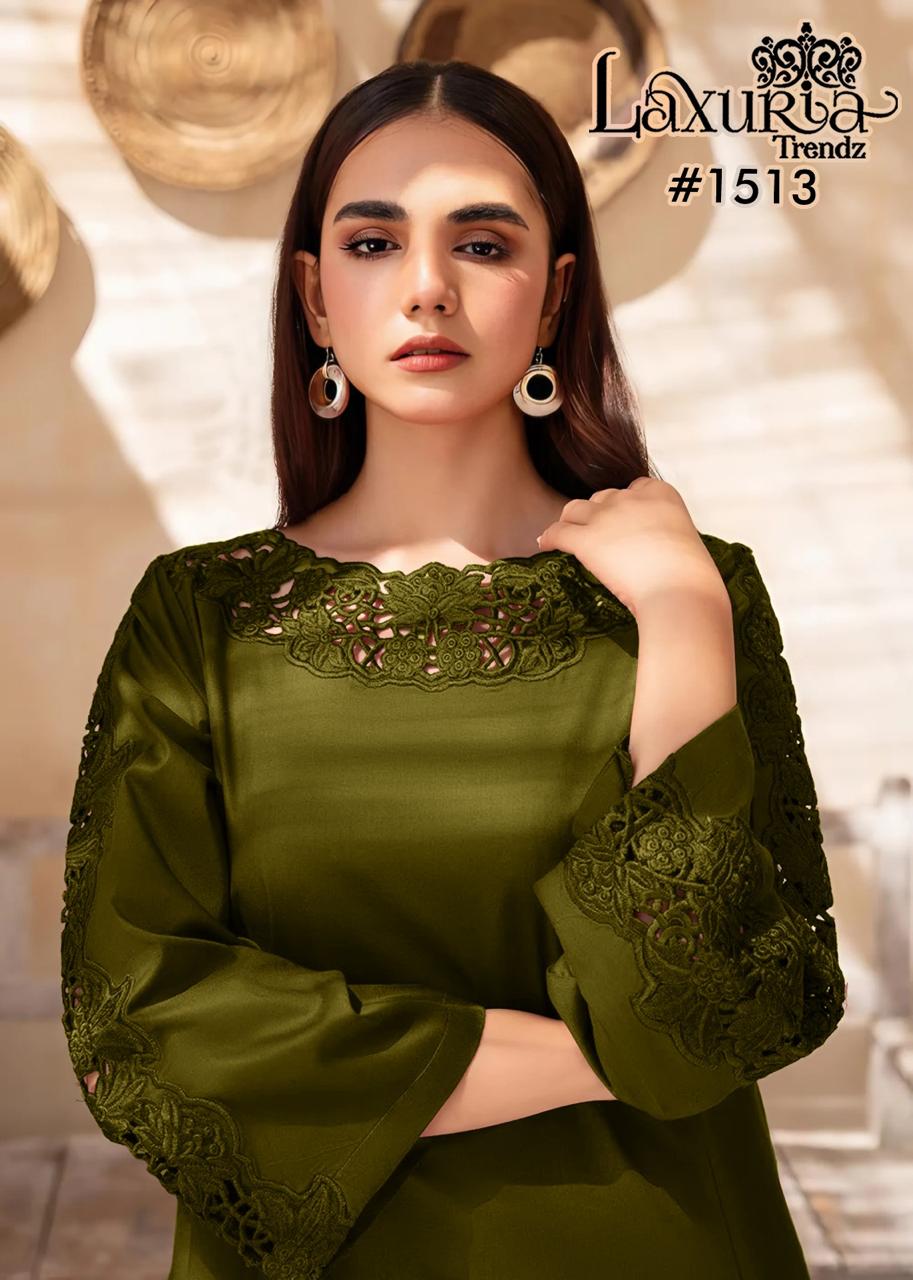 1513 New Colour Laxuria Trendz Silk Pakistani Readymade Suits Exporter India