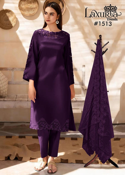 1513 New Colour Laxuria Trendz Silk Pakistani Readymade Suits Exporter India