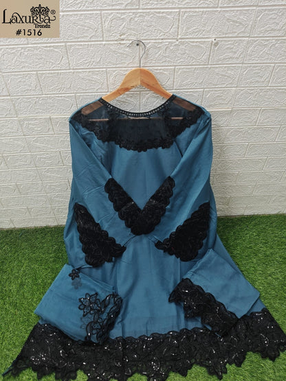 1516 Laxuria Trendz Georgette Pakistani Readymade Suits Exporter