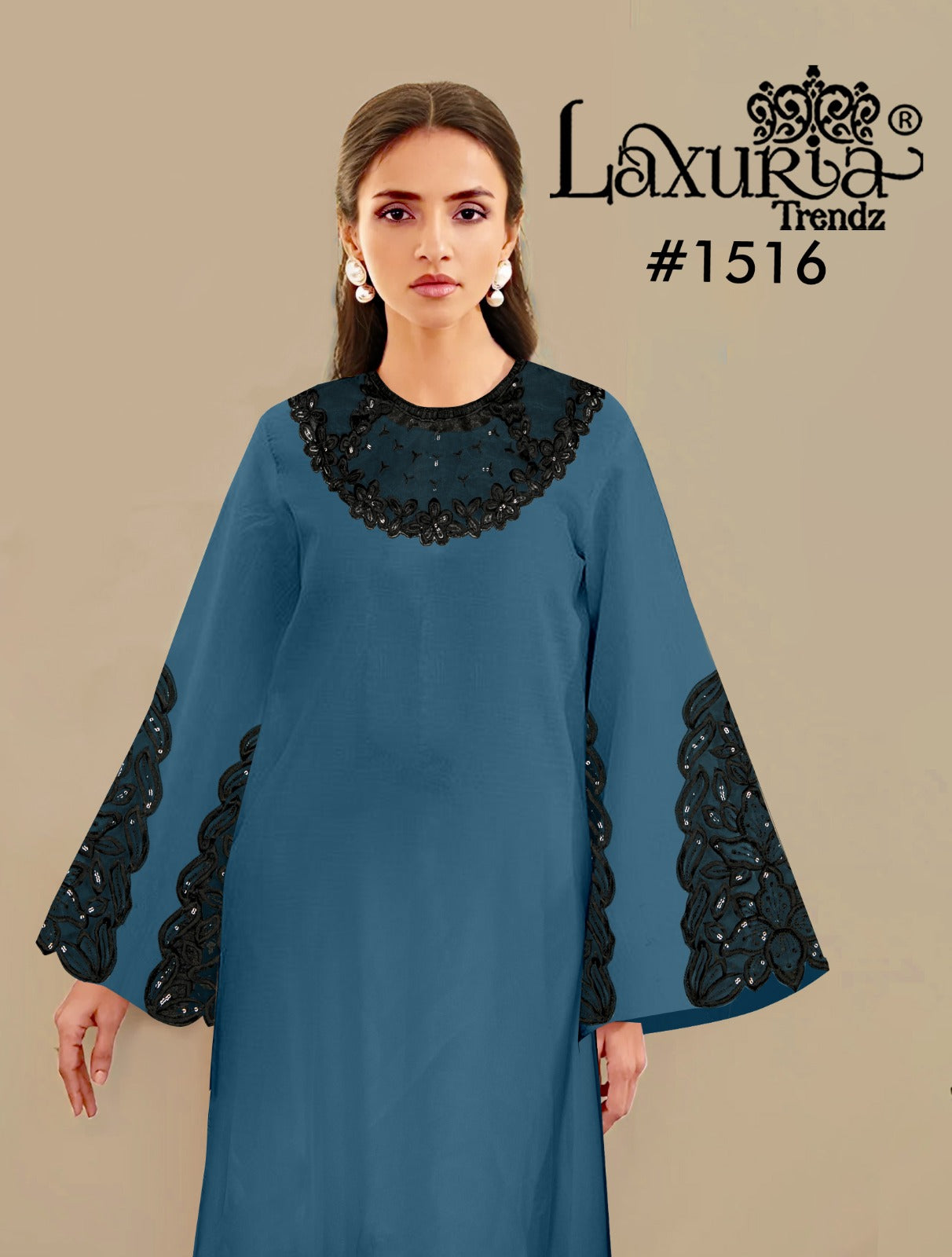 1516 Laxuria Trendz Georgette Pakistani Readymade Suits Exporter