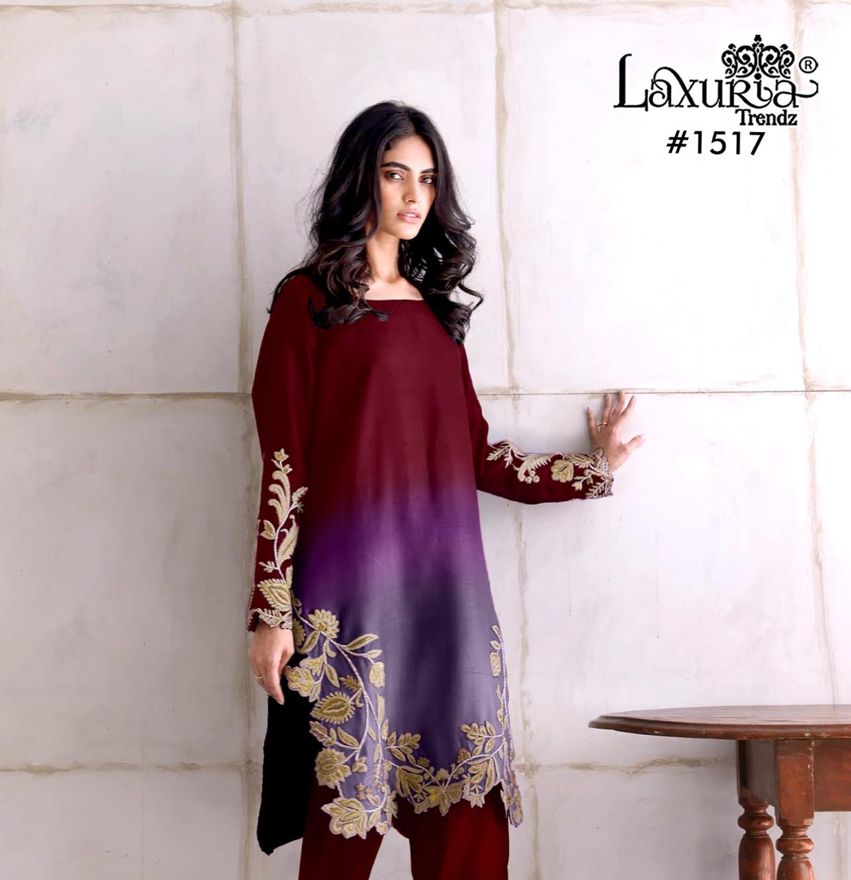 1517 Laxuria Trendz Georgette Pakistani Readymade Suits Wholesaler India