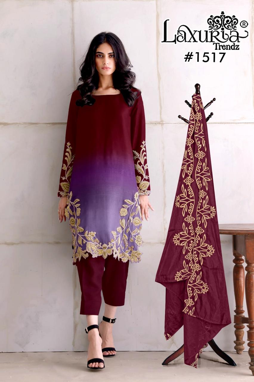 1517 Laxuria Trendz Georgette Pakistani Readymade Suits Wholesaler India