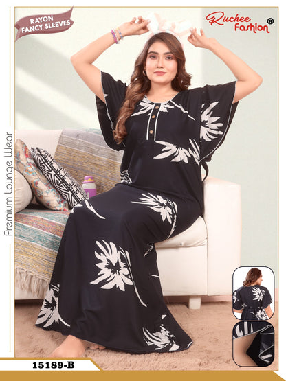 15189-15199 Ruchee Fashion Rayon Night Gowns Wholesale Rate