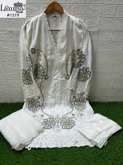 1519 Laxuria Trendz Simmer Pakistani Readymade Suits Exporter