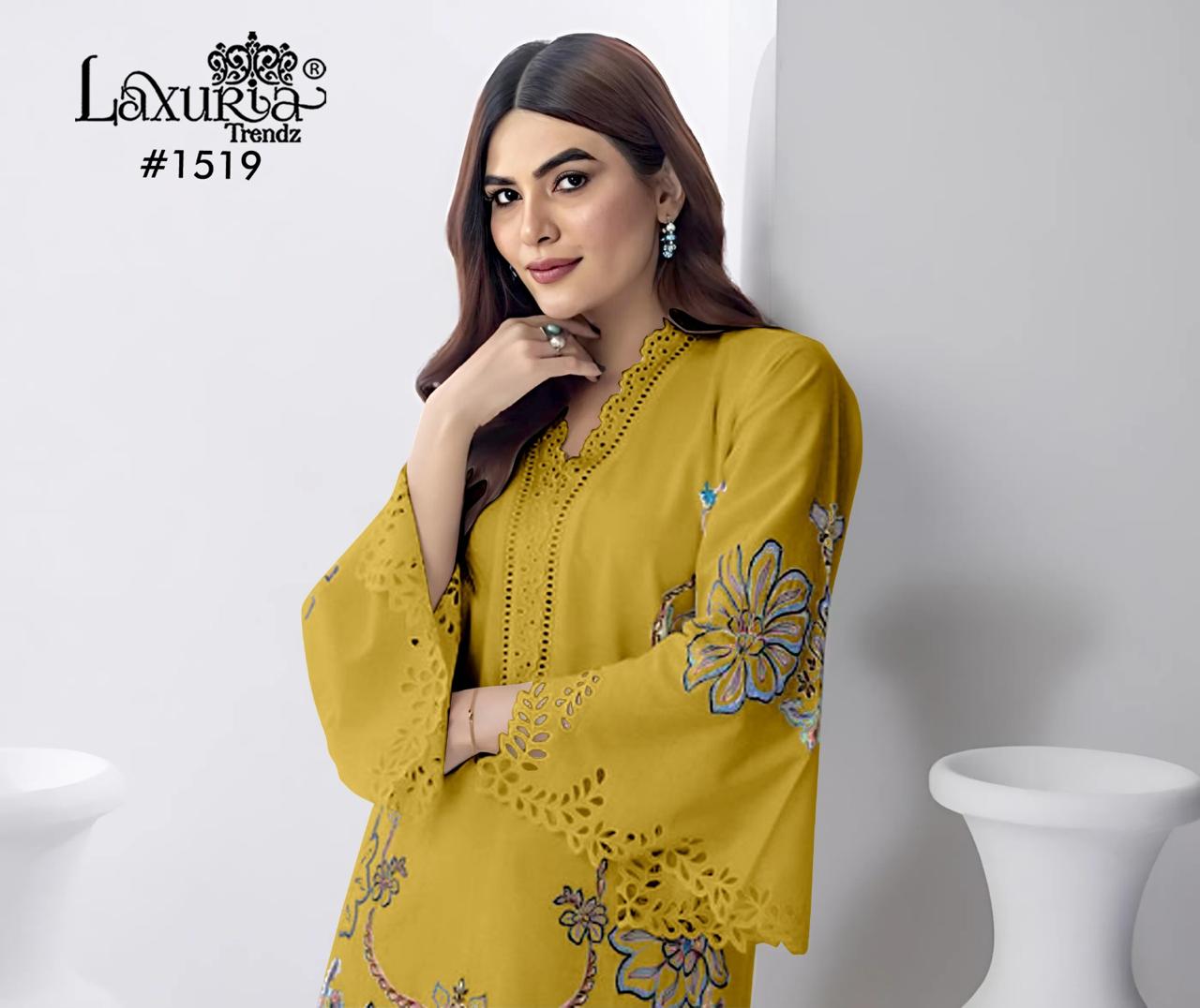 1519 Laxuria Trendz Simmer Pakistani Readymade Suits Exporter