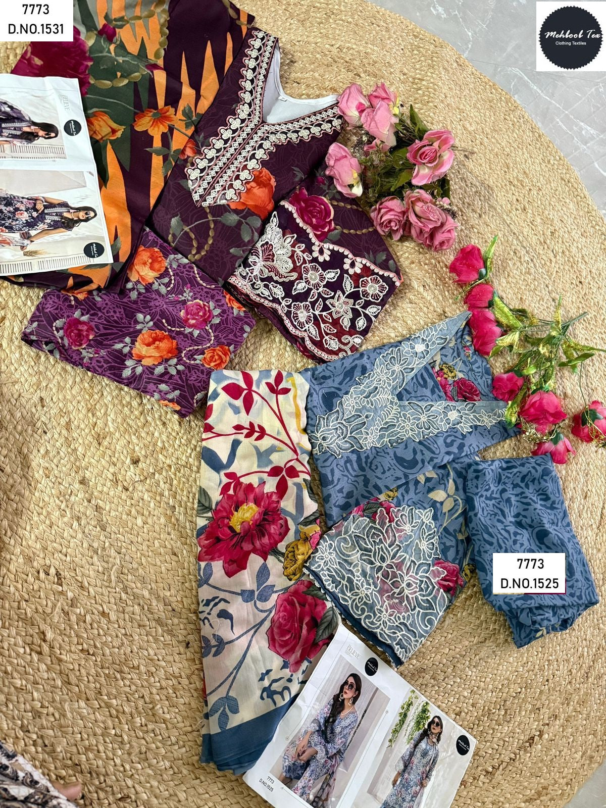 1525-1531 Mehboob Tex Pure Cotton Pakistani Salwar Suits Wholesale Price