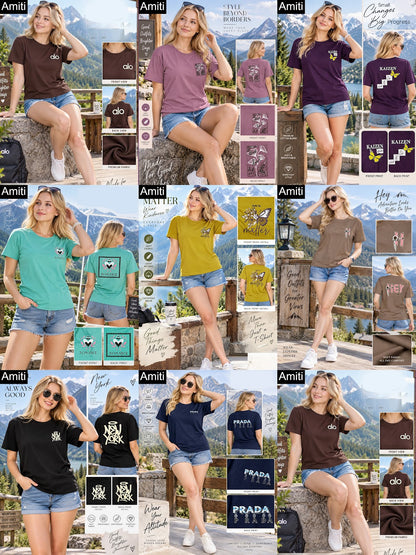 Plain 190926 Amiti Tencil Women Oversized Tshirt Wholesale Rate
