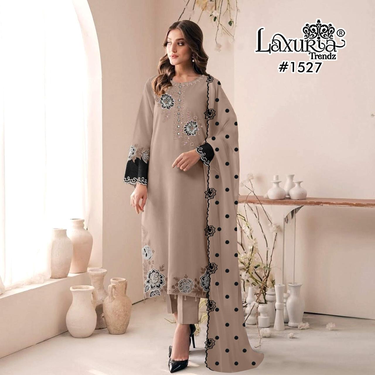1527 Laxuria Trendz Georgette Pakistani Readymade Suits Supplier