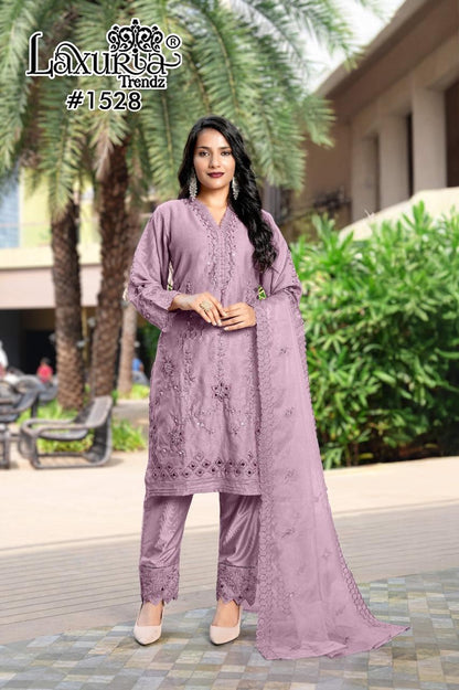 1528 Laxuria Trendz Lee Silk Pakistani Readymade Suits Wholesaler Ahmedabad