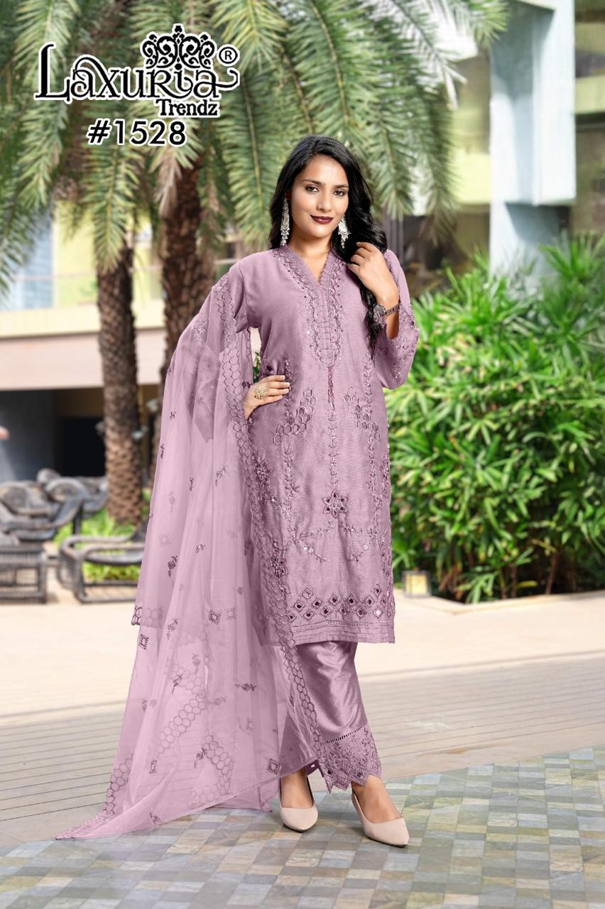1528 Laxuria Trendz Lee Silk Pakistani Readymade Suits Wholesaler Ahmedabad