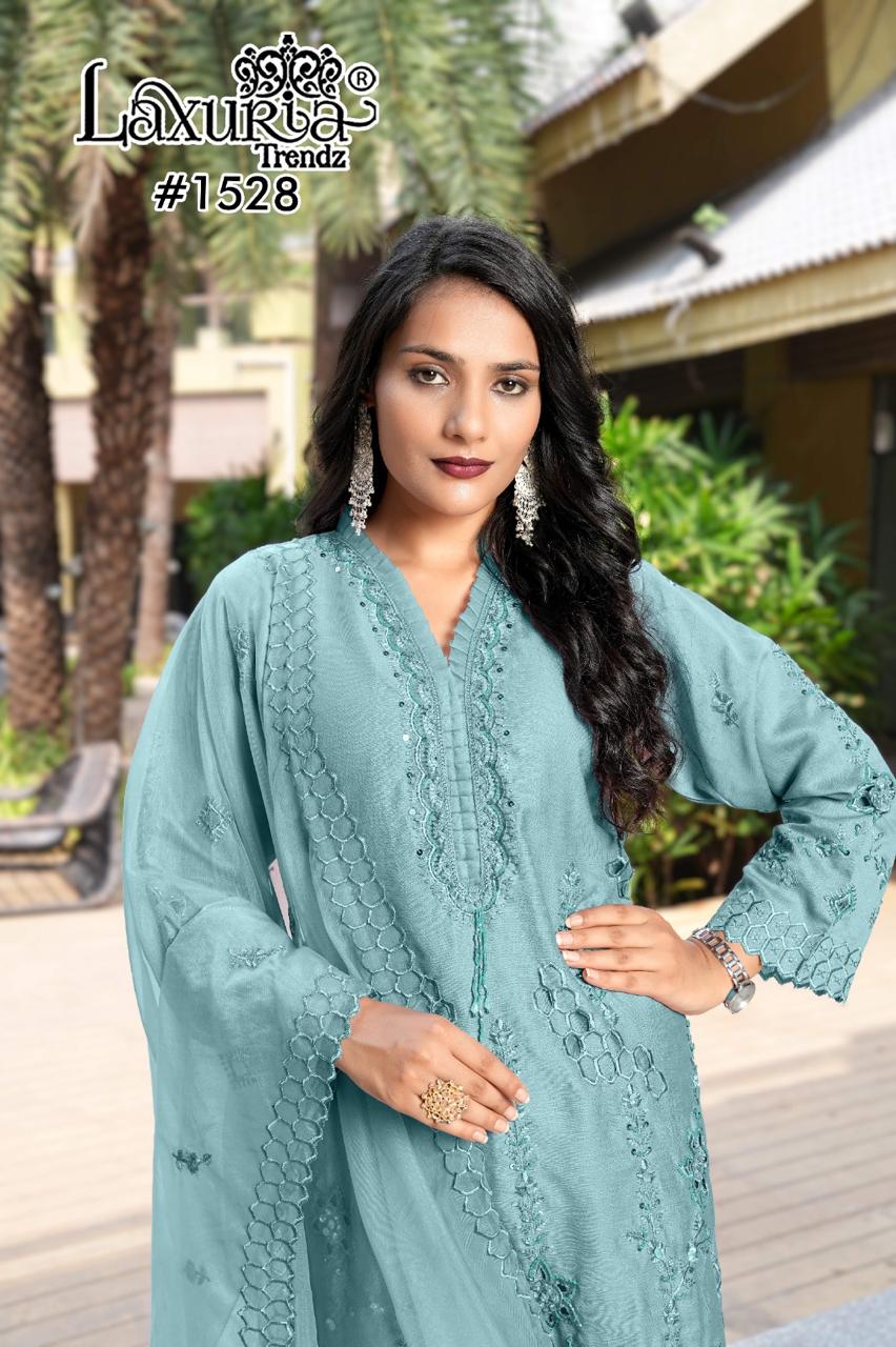 1528 Laxuria Trendz Lee Silk Pakistani Readymade Suits Wholesaler Ahmedabad