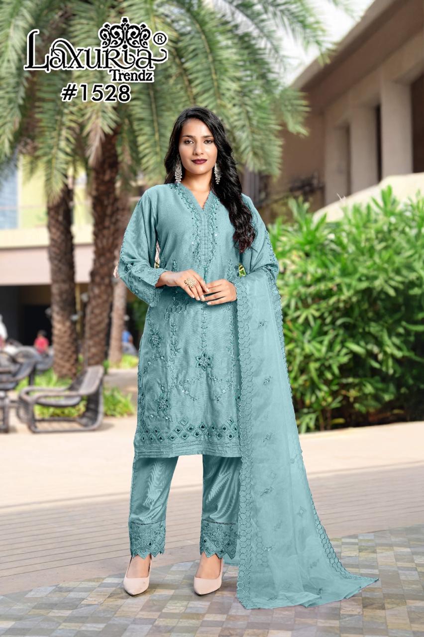 1528 Laxuria Trendz Lee Silk Pakistani Readymade Suits Wholesaler Ahmedabad