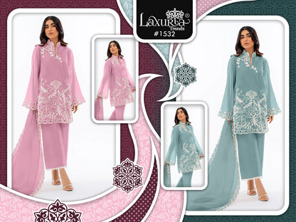 1532 Laxuria Trendz Lining Pakistani Readymade Suits Wholesaler India