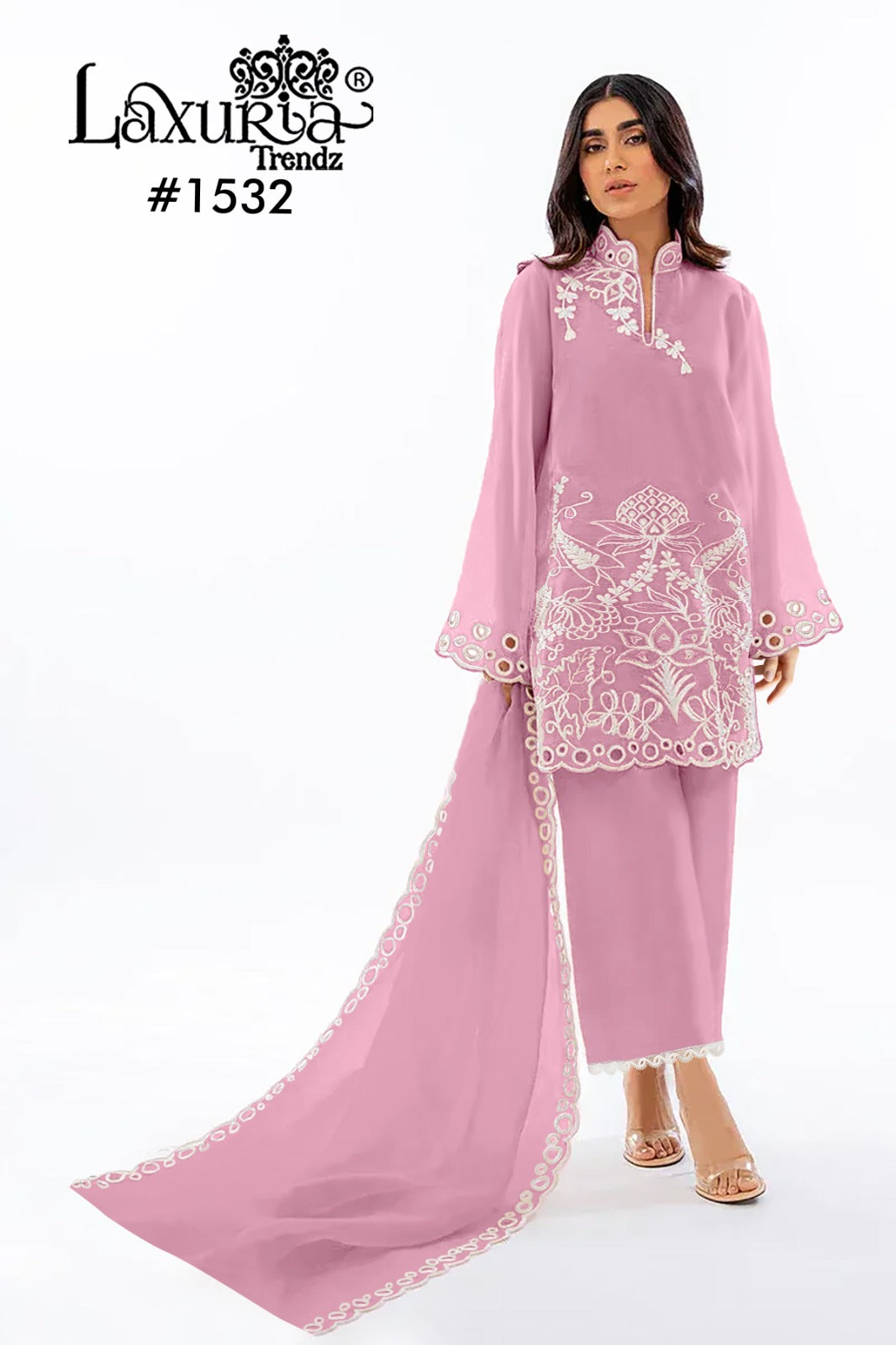 1532 Laxuria Trendz Lining Pakistani Readymade Suits Wholesaler India